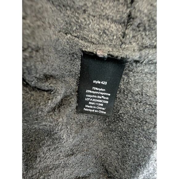 Barefoot Dreams Cozychic Lite Duster Sweater Women's S Gray Nylon Open Front NWT - Picture 3 of 3